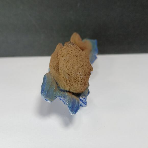 Whimsical River Otter Floating on Water, 3" Mini Figurine 1988 Living Stone Inc - Picture 4 of 7